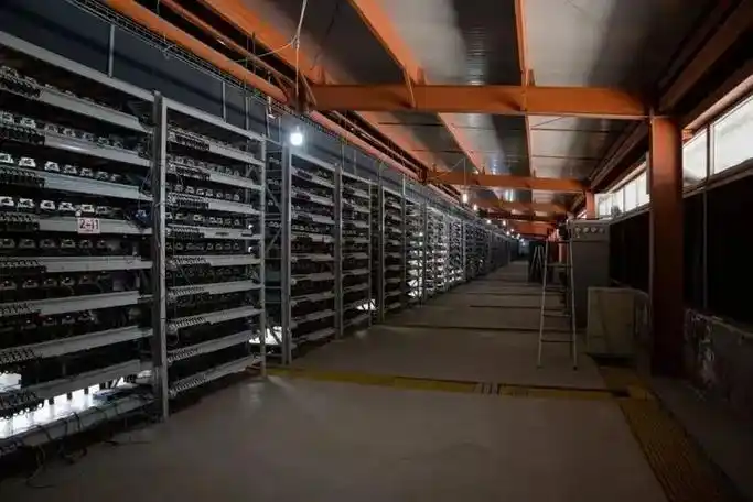 Inside view of a mining farm, showcasing the infrastructure and organization